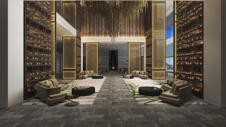 Hotel hall 3ds max vray interior scene model 0008