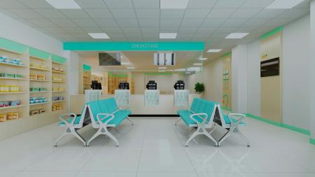 Hospital pharmacy 3ds max vray interior scene mode