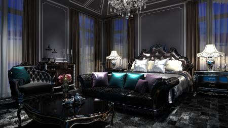 Bedroom 3ds max vray interior scene model 0111