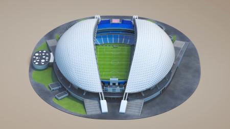 Stadium 3ds max vray exterior scene model 0034