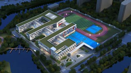 School building 3ds max vray exterior scene model 