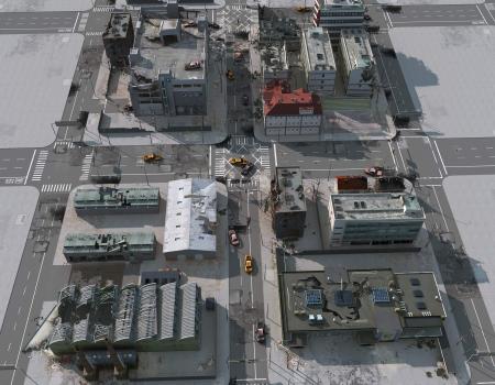 Industrial LOFT Ruins 3ds max vray exterior scene 