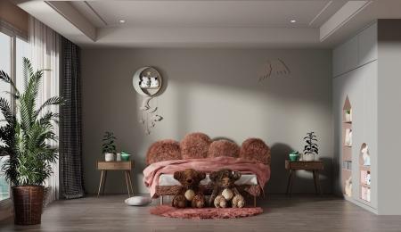 Children room 3ds max vray interior scene model 00