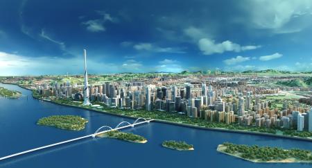 Modern City 3ds max vray exterior scene model 0020