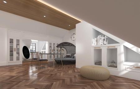 Study room 3ds max vray interior scene model 0012