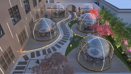 Bubble Coffee Shop 3ds max vray exterior scene mod