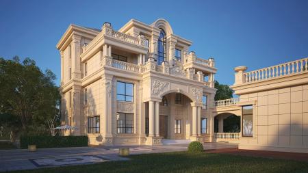 Villa 3ds max vray exterior scene model 0077