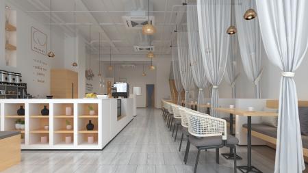Coffee shop 3ds max vray interior scene model 0065