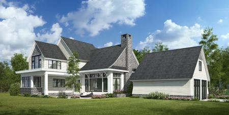 villa 3ds max vray exterior scene model 0101