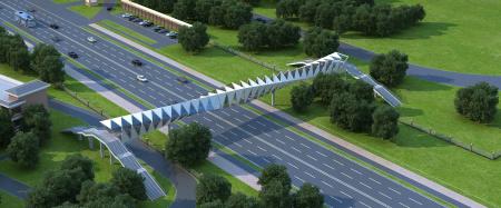 Bridge 3ds max vray exterior scene model 0043