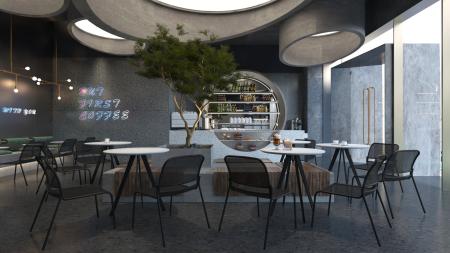 Coffee shop 3ds max vray interior scene model 0066