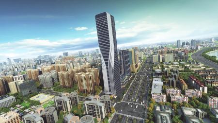 Modern City Outdoor High rise 3ds max vray exterio