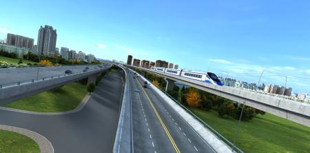 Modern Road Highway 3ds max vray exterior scene mo