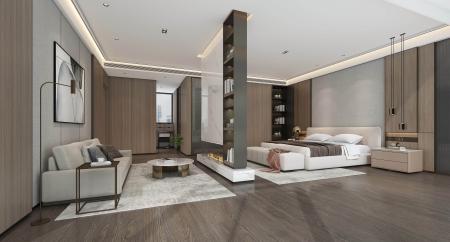 Modern Bedroom 3ds max vray interior scene model 0