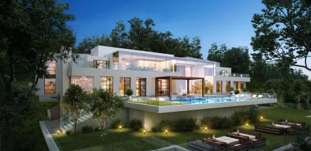 Villa 3ds max vray exterior scene model 0008