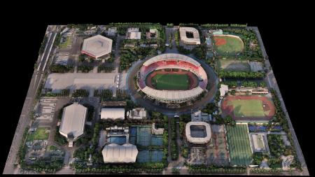 Stadium 3ds max vray exterior scene model 0023