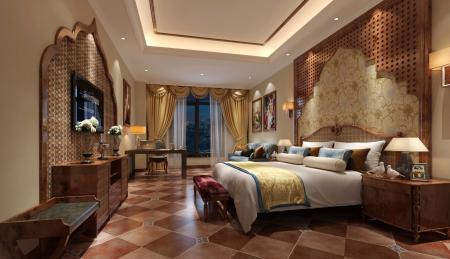 Hotel single room 3ds max vray interior scene mode