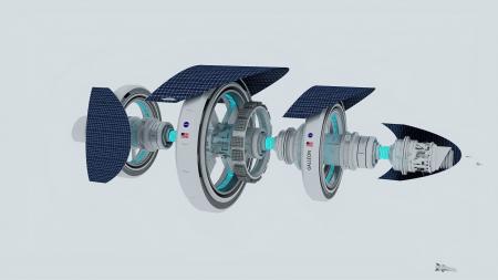 Spaceship 3ds max Vray exterior scene model 0015