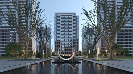 Modern Residential Complex 3ds max vray exterior s