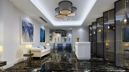 Reception 3ds max vray interior scene model 0003