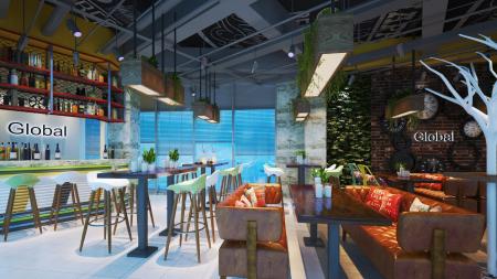 Coffee shop 3ds max vray interior scene model 0009