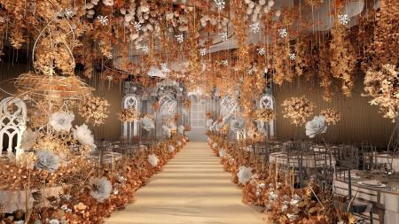 Wedding hall 3ds max vray interior scene model 000