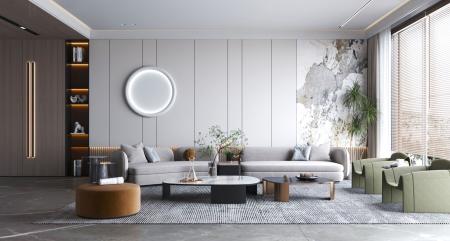 living room 3ds max vray interior scene model 0028