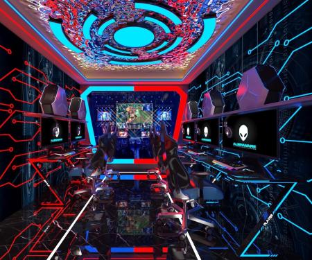 Gaming room 3ds max vray interior scene model 0015